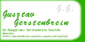 gusztav gerstenbrein business card
