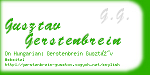 gusztav gerstenbrein business card